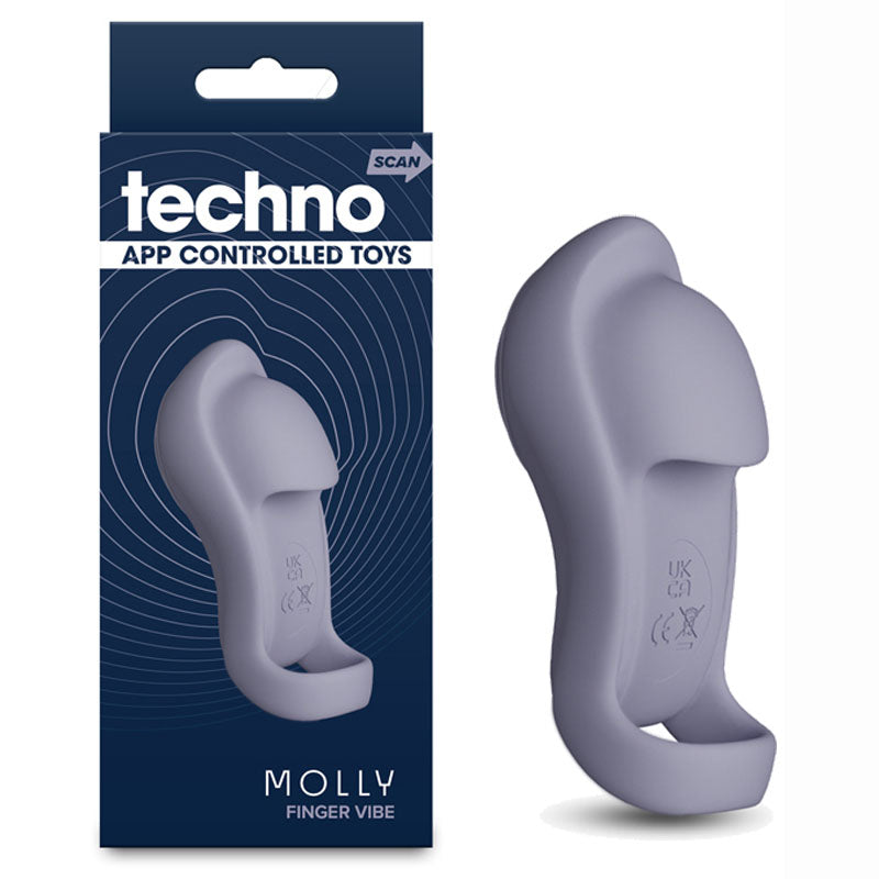 Techno - Molly - Grey USB Rechargeable Finger Stimulator with App Control NS Novelties
